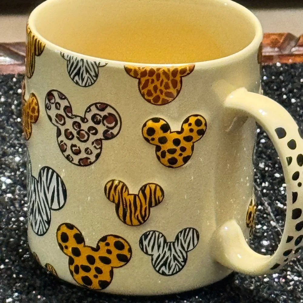 Disney Cream Mug with Animal Print Mickey Designs - Picture 5 of 9